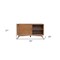 Homeroots 50in Mahogany Solid Wood Enclosed and Open Storage TV Stand 404273 - alternate 7