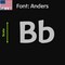 Aacc Self-Adhesive Vinyl Letter: b, Scale: 45 cm. Color: Silver Font: Anders by, 24PK AACC-Anders-lb-Silver-M45x24 - alternate 1