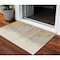 Homeroots 3' X 5' Gold Gray And Beige Abstract Washable Indoor Outdoor Area Rug 601206 - alternate 1