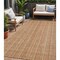Homeroots 5' X 8' Rust Beige And Linen Striped Washable Indoor Outdoor Area Rug 616407 - alternate 1