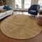 Homeroots 8' Gold Brown And Ivory Round Abstract Washable Indoor Outdoor Area Rug 597018 - alternate 7