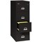 Fireking 12-15/16" W 4 Drawer Fire-Resistant Vertical File Cabinet, Black, Letter 4-1956-2BL - alternate 3