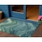 Homeroots 3' X 5' Teal Blue And Green Abstract Washable Indoor Outdoor Area Rug 618178 - alternate 1