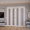 Sartodoors Sliding Closet Double Bi-fold Doors 96 x 96 inches, BASIC 4903 White with Black Glass, Tracks Trim BASIC4903DBF-WS-9696 - alternate 3
