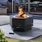 Sunjoy 28 in Smokeless Fire Pit with Ash Pan and Poker, Portable Wood Burning Fireplace, Black A301060500 - alternate 7