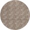 Homeroots 8' Brown And Beige Round Geometric Washable Indoor Outdoor Area Rug 594985 - alternate 4