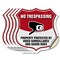 Signmission No Trespassing Shield Sign Property Prot, 6 inch X 6 inch, Vinyl Decal, 5PK SHI-D-5PACK-6-416 - alternate 1