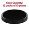 Smarty Had A Party 625 Black Flat Round Disposable Plastic Pastry Plates 120 Plates, 120PK 836-B-CASE - alternate 9