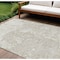 Homeroots 10' X 14' Ivory And Off White Abstract Washable Indoor Outdoor Area Rug 612754 - alternate 1