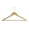 Nahanco 17in Natural Gloss Flat Wooden Suit Hanger w/ Stationary Pant Bar, 100PK 80-17 - alternate 1