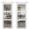 Sartodoors Sliding Double Barn Doors with Hardware, Lucia 2555 White Silk with Clear Glass, 13FT Silver Rail LUCIA2555DB-S-WS-36 - alternate 1