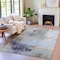 Homeroots 3' X 5' Sky Blue And Gray Abstract Washable Indoor Outdoor Area Rug 632029 - alternate 8