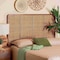 Bali & Pari Caspia Bohemian Natural Rattan and Mahogany Wood Queen Size Headboard 251-13905-ZORO - alternate 5
