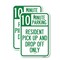 Signmission Minute Parking Sign Resident Pick-Up and Drop-Off Only, 18'' X 24'', Heavy Gauge Aluminum, 2PK A-1824-2PACK-23875 - alternate 1