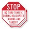 Signmission Stop No Thru Traffic During Helicop, 10 inch X 10 inch, Plastic Sign, 2PK OC-P-2PACK-10-210 - alternate 1