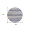 Homeroots 8' Purple Ivory And Beige Round Striped Washable Indoor Outdoor Area Rug 598922 - alternate 6