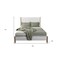 Homeroots Natural and White Solid Wood And Upholstery King Bed Frame 524811 - alternate 8