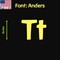 Aacc Self-Adhesive Vinyl Letter: t, Scale: 12 in. Color: Yellow Font: Anders by, 4PK AACC-Anders-lt-Yellow-I12x4 - alternate 1