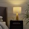 Homeroots 20" White Solid Wood Usb Table Lamp With White Drum Shade 530948 - alternate 6