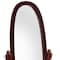 Homeroots 59" Brown Cherry Oval Framed Cheval Standing Mirror 468363 - alternate 5