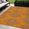 Homeroots 5' X 8' Orange And Blue Geometric Washable Indoor Outdoor Area Rug 598765 - alternate 1