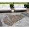 Homeroots 8' X 10' Chocolate Gray And Charcoal Abstract Washable Indoor Outdoor Area Rug 587581 - alternate 1
