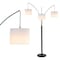 Jonathan Y Barrie 78.5" 3-Light Mid-Century Modern Head-Adjustable Iron LED Arc Floor Lamp, Oil Rubbed Bronze JYL3077A - alternate 1