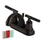 Kingston Brass Double-Handle 4" Centerset Bathroom Faucet with Pop-Up Drain, Oil Rubbed Bronze KB8615CKL - alternate 1