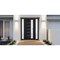 Vdomdoors Front Exterior Prehung FiberGlass Door Frosted Glass / Manux 8088 Matte Black / 2 Sidelight Exterio MANUX8088EXD-BLK-W16+36+16 x H80-LH - alternate 4