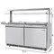 Koolmore 60 in. Commercial Refrigerated Prep Station with Sneeze Guard and Buffet Slide, 12 Pans with Covers KM-RBT-60CSFG - alternate 8