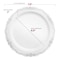Smarty Had A Party 7.5" White w/Silver Vintage Rim Round Disposable Plastic Appetizer/Salad Plates (120 Plates), 120PK 867WHS-CASE - alternate 10