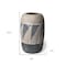 Homeroots 15" Brown And Gray Geometric Cylinder Ceramic Table Vase 380397 - alternate 7