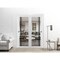 Sartodoors Sliding Closet Bypass Doors with Clear Glass, Lucia 2566 White Silk and Aluminum Strips, Sturdy Ra LUCIA2566DBD-WS-36 x 96 (2* 18x96) - alternate 5