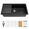 Wrightmaster 33 in. Undermount Single Bowl Granite Composite Kitchen Sink with Accessories ZOR-P178322 - alternate 1