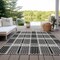 Homeroots 5' X 8' Black Gray And Brown Plaid Washable Indoor Outdoor Area Rug 597542 - alternate 7