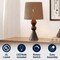 Jonathan Y Orbic Taper 23.5" Rustic Cottage Resin/Metal LED Table Lamp w/Paper Rope Shade, Dark Brown Wood Finis JYL9202B - alternate 7