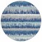 Homeroots 8' Blue Gray And Ivory Round Striped Washable Indoor Outdoor Area Rug 598330 - alternate 8