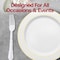 Smarty Had A Party White Baroque Disposable Plastic Dinner Forks, 480PK 8310-WH-CASE - alternate 7