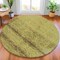 Homeroots 8' Artichoke Green And Ivory Round Geometric Washable Indoor Outdoor Area Rug 630485 - alternate 4