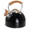 Mr. Coffee 2 Quart Stainless Steel Whistling Tea Kettle with Wood Pattern Handle in Black 82966.01 - alternate 1