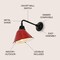 Jonathan Y Croydon 9.63" 1-Light Farmhouse Industrial Indoor/Outdoor Iron LED Gooseneck Arm Outdoor Sconce, Red JYL7612E - alternate 9