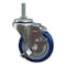 Service Caster 4 Inch SS Blue Polyurethane Swivel 12mm Threaded Stem Caster with Brake SCC SCC-SSTS20S414-PPUB-BLUE-TLB-M1215 - alternate 1