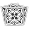 Homeroots 4" X 4" Charcoal And White Scroll Peel And Stick Removable Tiles 390868 - alternate 4