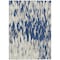 Homeroots 10' X 14' Navy Blue And Ivory Abstract Washable Indoor Outdoor Area Rug 612688 - alternate 8
