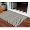 Homeroots 3' X 5' Black Gold And Ivory Plaid Washable Indoor Outdoor Area Rug 601452 - alternate 1