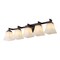 Jonathan Y Staunton 32.5" 5-Light Farmhouse Cottage Metal LED Vanity Light w/Frosted Glass Shades, Oil Rubbed Br JYL7622A - alternate 1