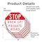Signmission Stop Back Up! Private Road, 4 inch X 4 inch, Vinyl Decal, 5PK OC-D-5PACK-4-232 - alternate 4