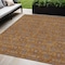Homeroots 5' X 8' Copper Beige And Taupe Floral Washable Indoor Outdoor Area Rug 582267 - alternate 1