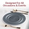 Smarty Had A Party Matte Charcoal Gray Round Plastic Dinnerware Value Set (120 Dinner Plates + 120 Salad Plates), 240PK 4850CHGR-VP-CASE - alternate 11