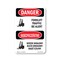 Signmission OSHA Danger Sign, 24" Height, Aluminum, Forklift Traffic Be Alert Bilingual, 1824-VP-1265 OS-DS-A-1824-VP-1265 - alternate 1
